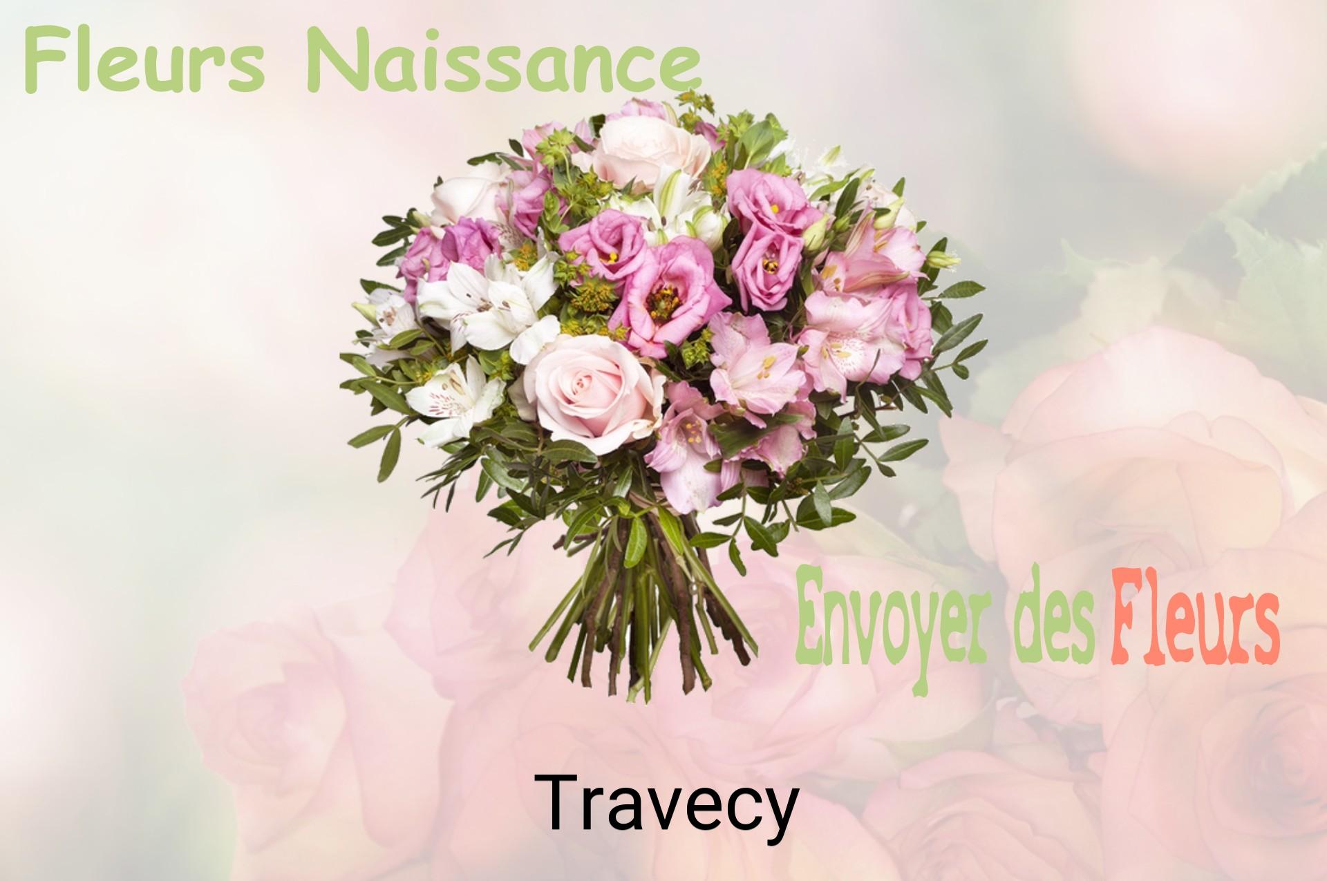 Bouquet de fleurs de naissance livré à Travecy